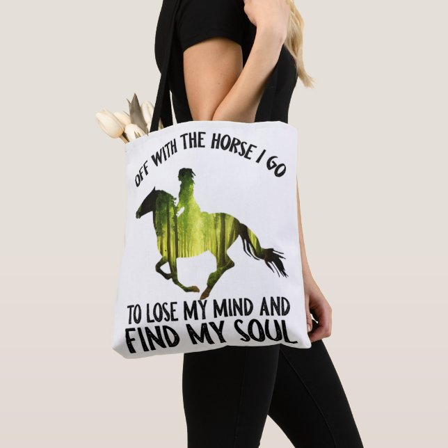 Bolso De Tela Me Voy A Perder El Bosque Mental. (Detalle)