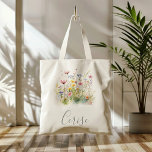 Bolso De Tela Meadow Colorosa dama de honor de flores silvestres<br><div class="desc">Este prado de colorido bolso de tote de la dama de honor de la flor silvestre es el perfecto regalo de boda para presentar a sus damas de honor y a su boda moderna. El diseño se compone de flores verdes,  rosas,  ruidosas,  amarillas,  violetas,  acuarelas,  multicolores.</div>