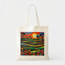 Bolso De Tela Meadows de flores 2