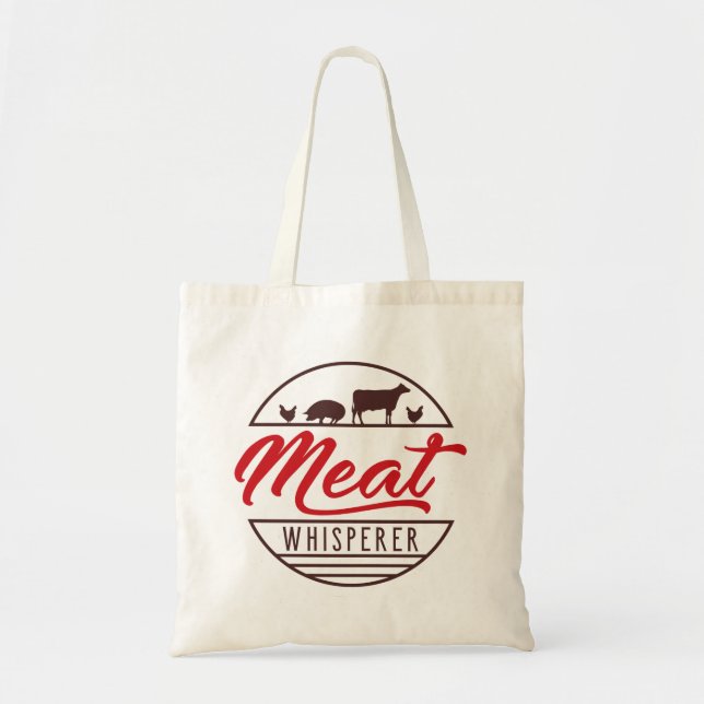 Bolso De Tela Meat Whisperer (Frente)