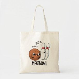 Bolso De Tela Meatbowl Funny Meatball Pun