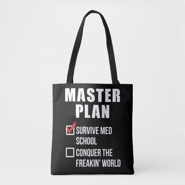 Bolso De Tela Med School Student Graduation Master Plan (Anverso)