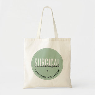 Bolso De Tela Med Surg Tech, Tecnólogo Quirúrgico De Nombre Pers