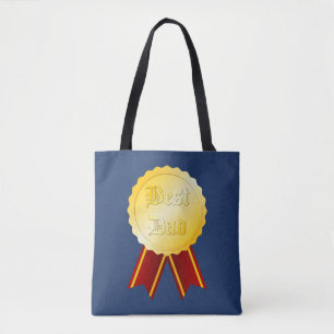 Bolso De Tela Medalla Cinta Mejor Papá Día del Padre