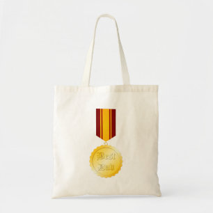 Bolso De Tela Medalla de broche del mejor papá del Día del Padre