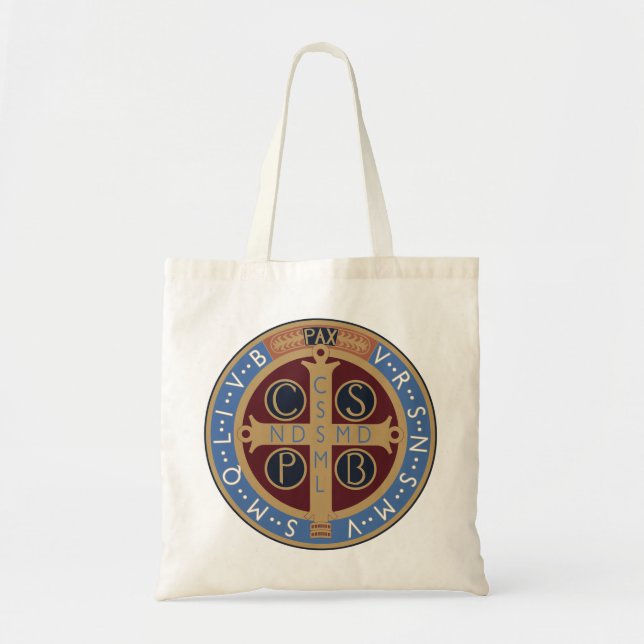 Bolso De Tela Medalla de San Benito (Frente)