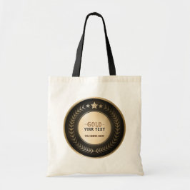 Bolso De Tela MEDALLA Dorada #1 Campeón IMPRESIÓN PERSONALIZADA 