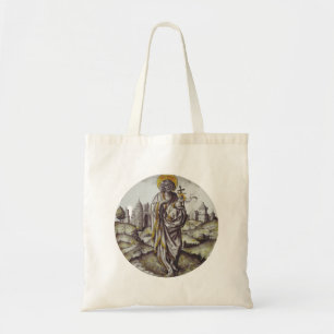 Bolso De Tela Medallón con San Juan Bautista