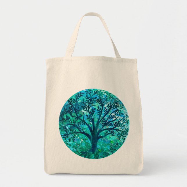 Bolso De Tela Medallón de árbol (Frente)