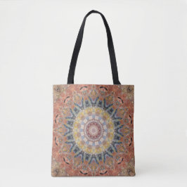 Bolso De Tela Medallón de Tulipán Petrificado Tote Mediano