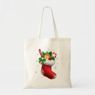 Bolso De Tela Medias Navideñas Clásicas Festivas con Regalos