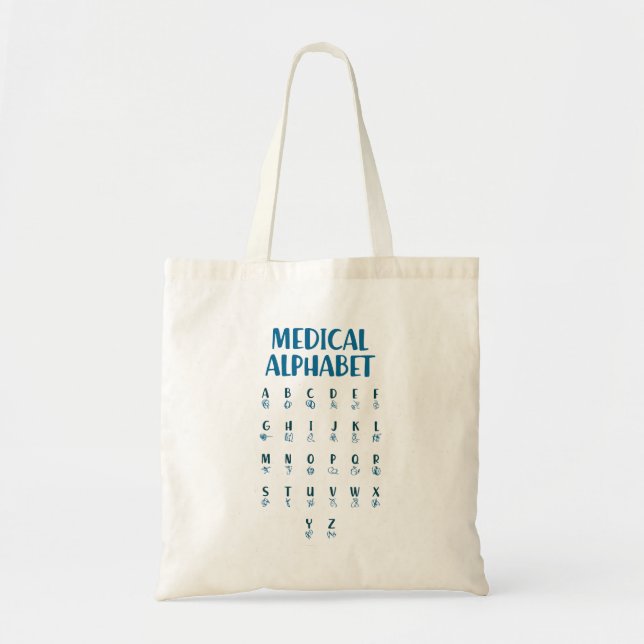 Bolso De Tela Medical Alphabet (Frente)