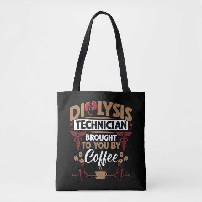 Bolso De Tela Medicamento pediátrico Diálisis Técnico Café Amor (Anverso)