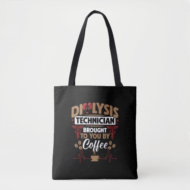 Bolso De Tela Medicina pediátrica Diálisis Técnico Café Amor (Anverso)