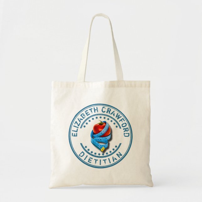 Bolso De Tela Médico de Dietologist el dietético con la cinta (Frente)