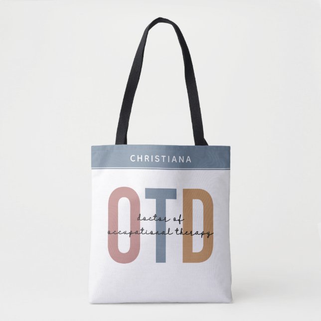 Bolso De Tela Médico de Terapia Ocupacional Personalizada (Anverso)