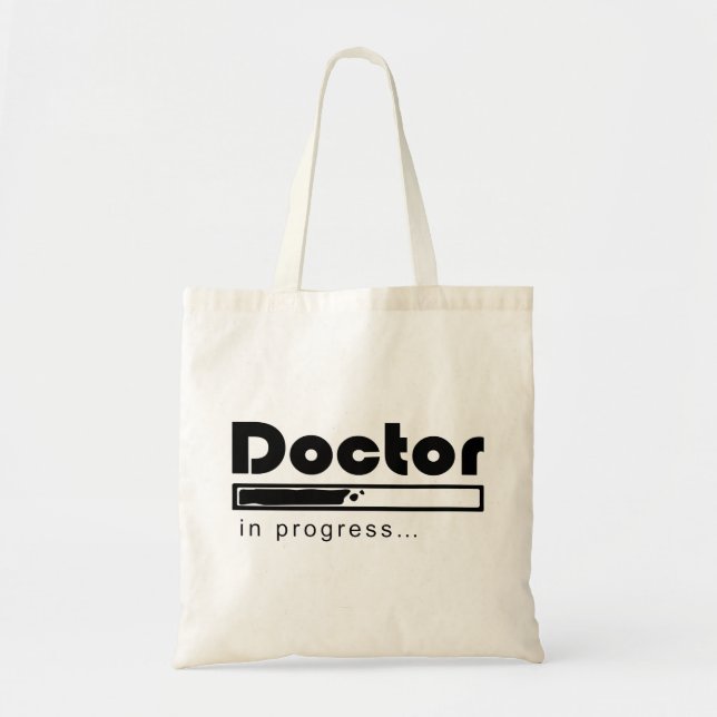 Bolso De Tela Médico en Progreso Barra de Carga Divertida Estudi (Frente)