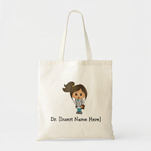 Bolso De Tela Médico lindo personalizado, hembra triguena
