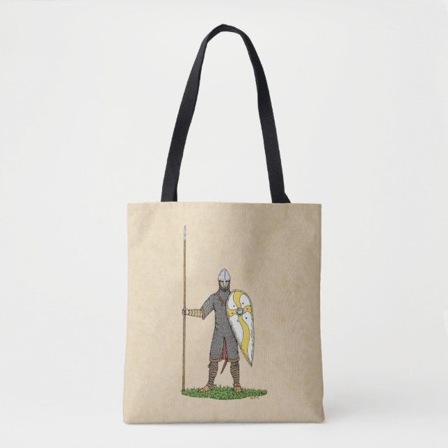 Bolso De Tela Medieval Norman Knight Circa 1066 (Anverso)