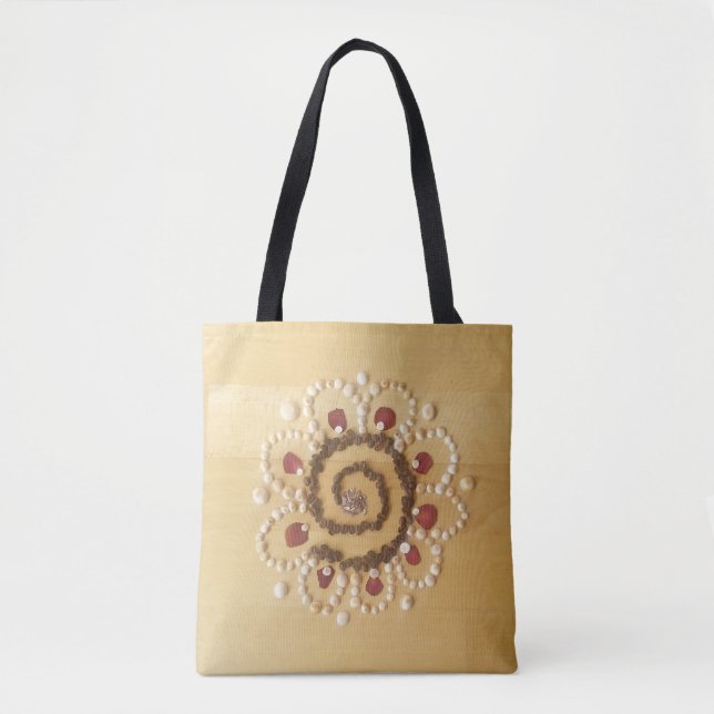Bolso De Tela Medilludesign - flor espiral (Anverso)