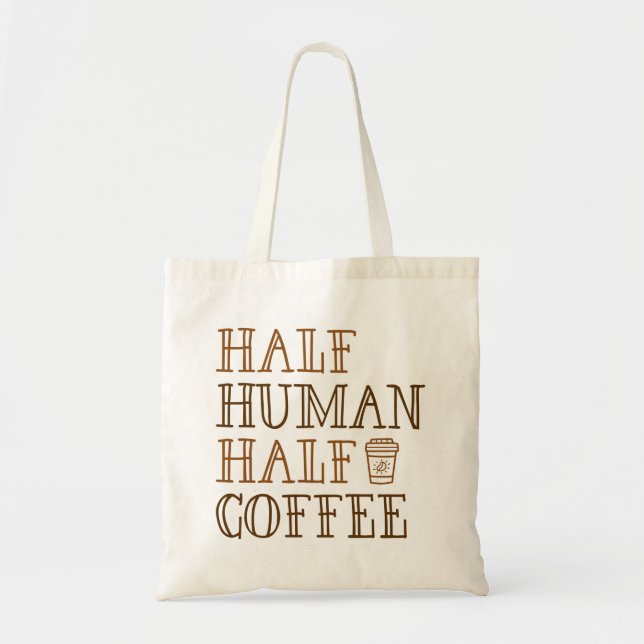 Bolso De Tela Medio café humano (Frente)