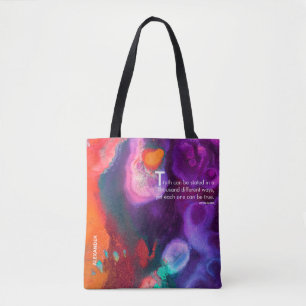 Bolso De Tela Meditación de Color Naranja y Púrpura