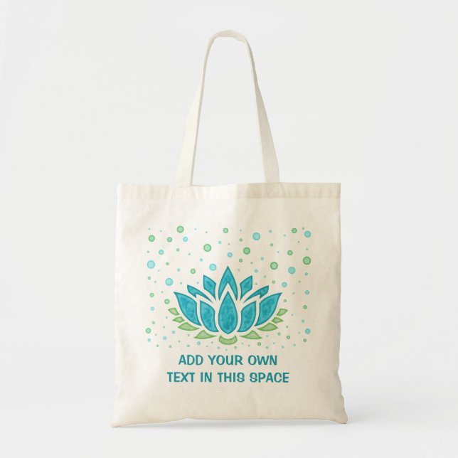 Bolso De Tela Meditación de flores de Lotus Yoga Zen | Plantilla (Frente)