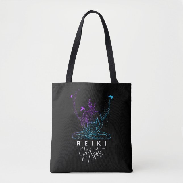 Bolso De Tela Meditación de Terapia Energética Maestra de Reiki (Anverso)
