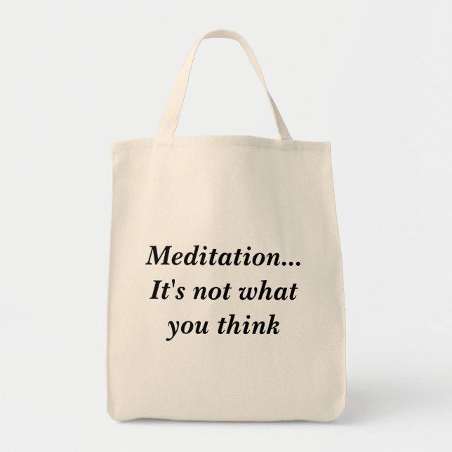 Bolso De Tela Meditación… no es lo que usted piensa (Frente)