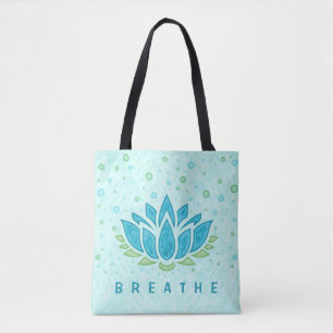 Bolso De Tela Meditación Yoga Lotus Flower Zen   Plantilla de t
