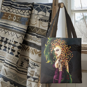 Bolso De Tela Medusa Mitológica Mitología Griega Serpiente Gorgo