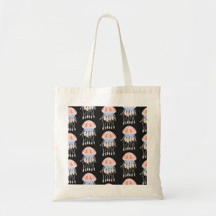 Bolso De Tela medusas pintadas a mano, patrón de cosecha vibrant