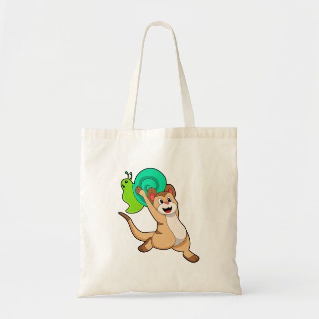 Bolso De Tela Meerkat con caracol.PNG (Frente)