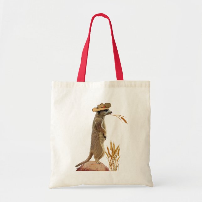 Bolso De Tela Meerkat Cowboy (Frente)