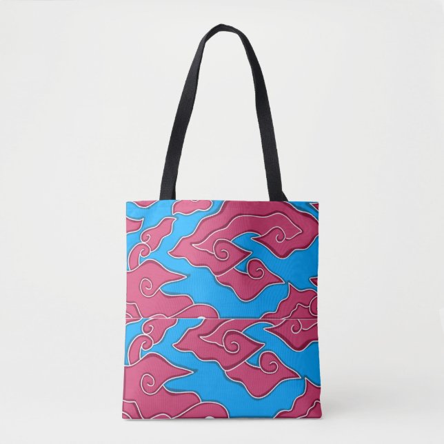 Bolso De Tela Mega Mendung Shoulder Totebag (Anverso)
