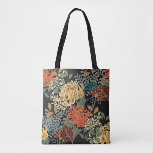 Bolso De Tela Mehndi Tracery Tile: Diseño étnico sin problemas