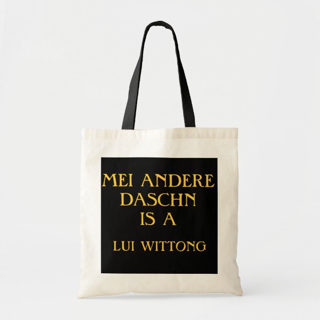 BOLSO DE TELA MEI ANDERE DASCHN ES UN LUI WITTONG (Frente)
