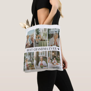 Bolso De Tela Mejor Abuela del Mundo Foto Collage – Regalo con C