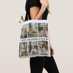 Bolso De Tela Mejor Abuela del Mundo Foto Collage – Regalo con C