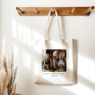 Bolso De Tela Mejor Abuela del Mundo Foto Completa Personalizada