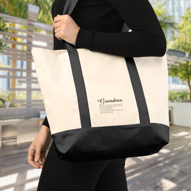 Bolso De Tela Mejor Abuela, guión de definición de abuela (Best Ever Grandma, Grandmother Definition Script Tote Bag)