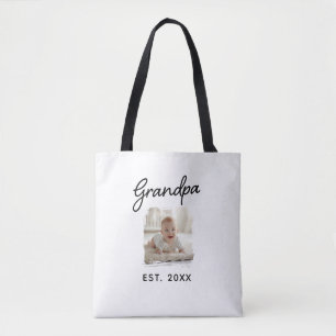 Bolso De Tela Mejor Abuelo del Mundo Foto Año de Est.
