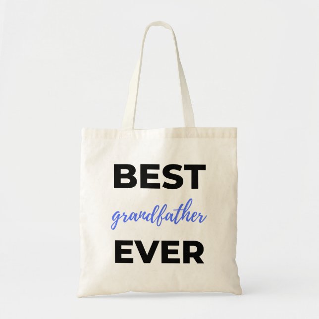 Bolso De Tela Mejor abuelo siempre bl (Frente)