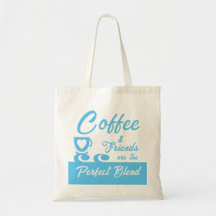 Bolso De Tela Mejor amigo amante del café cielo azul