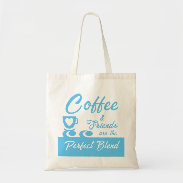 Bolso De Tela Mejor amigo amante del café cielo azul (Frente)