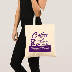 Bolso De Tela Mejor amigo amante del café morado