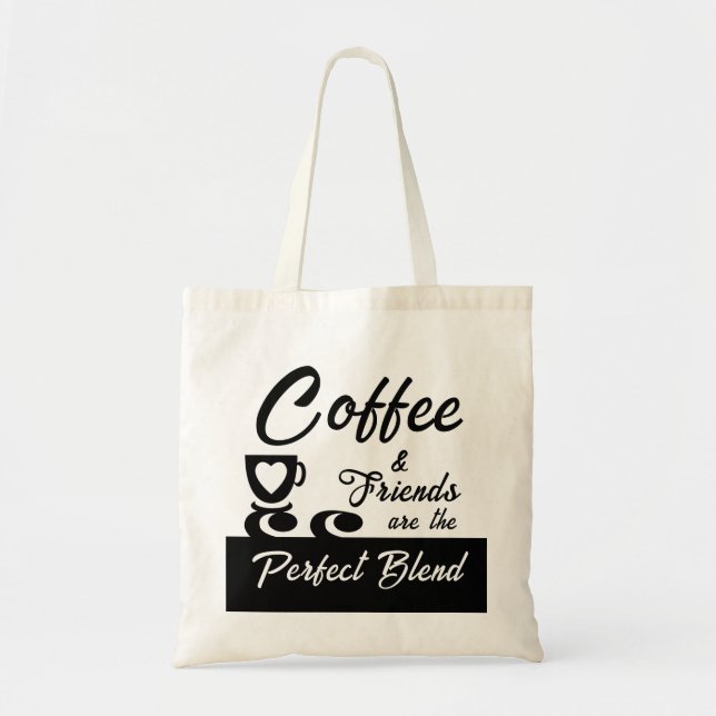 Bolso De Tela Mejor amigo amante del café negro (Frente)