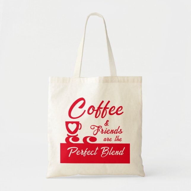 Bolso De Tela Mejor amigo amante del café rojo (Frente)