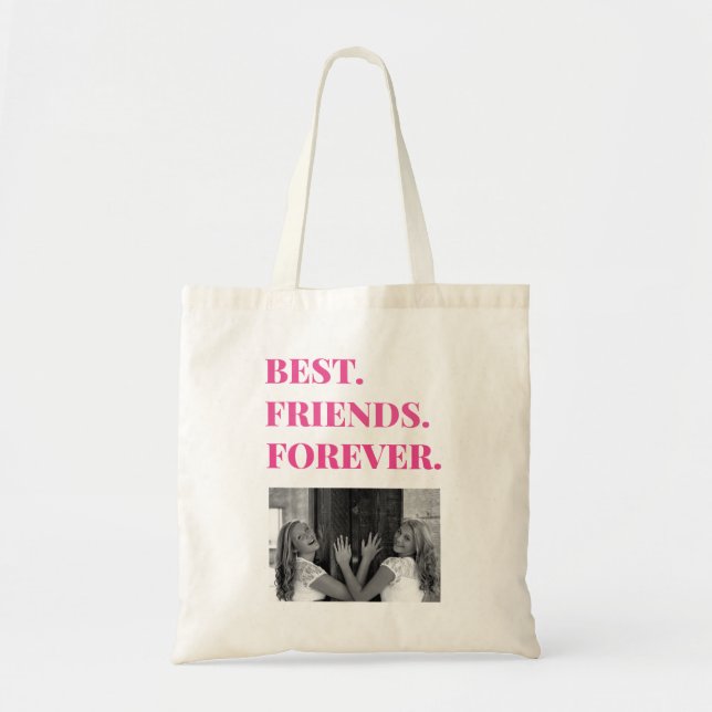 Bolso De Tela Mejor Amigo BFF Bestie Photo Tote Bag (Frente)