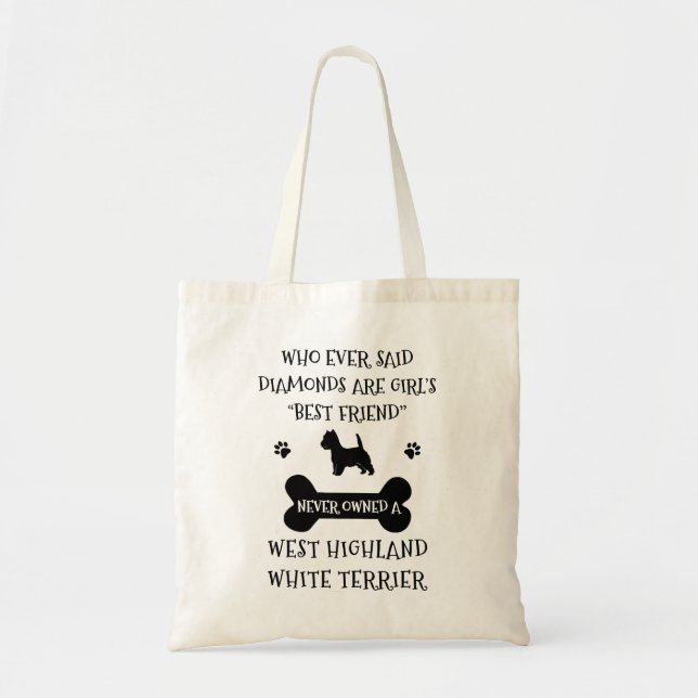 Bolso De Tela Mejor Amigo del West Highland Terrier (Frente)